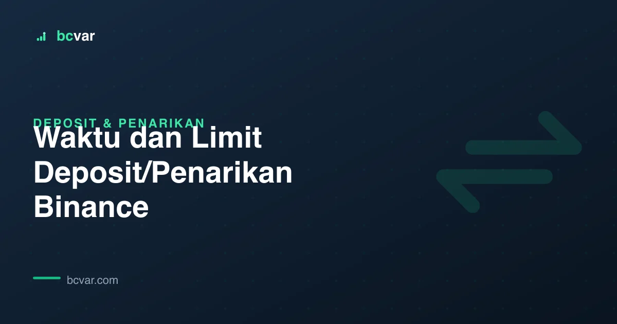 Waktu dan Limit Deposit/Penarikan Binance